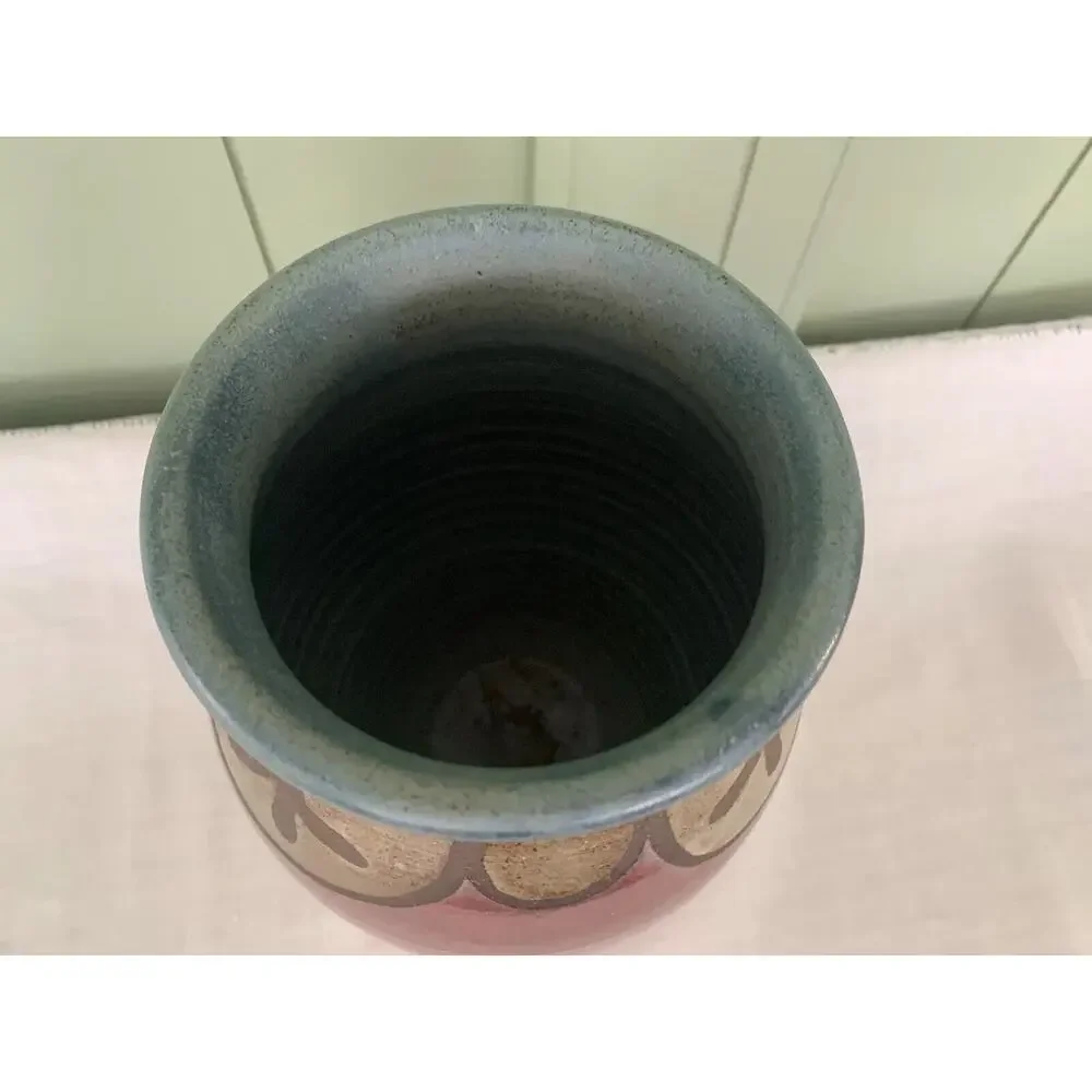 Studio Pottery Signed Danny, Psalm 23 Vase Jar Vessel 8 1/4